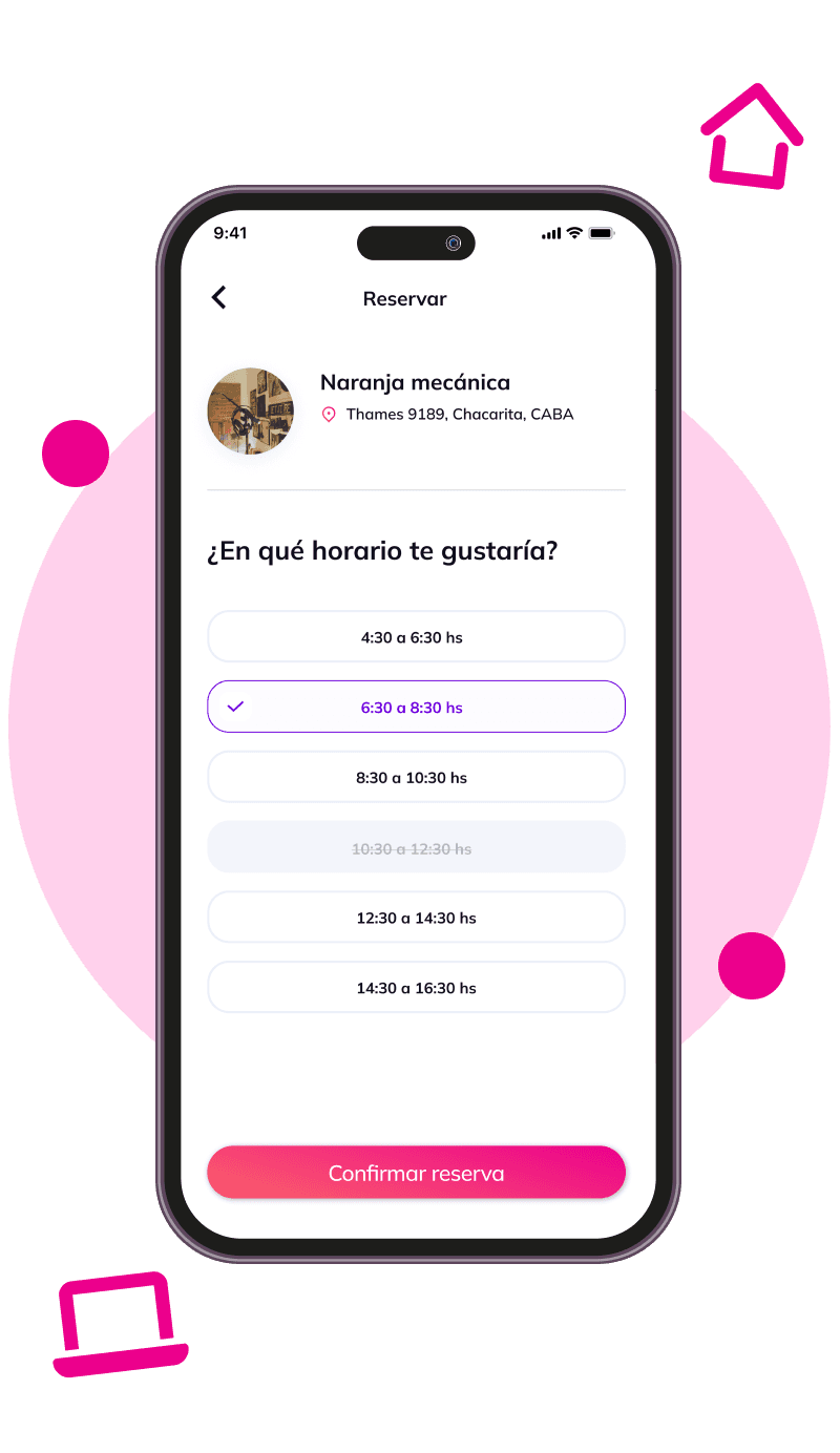 Celular con la app de Zala